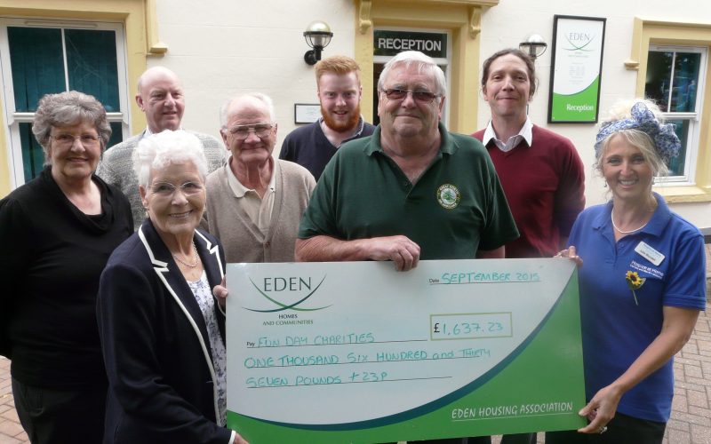 Fun Day charity cheque presentation