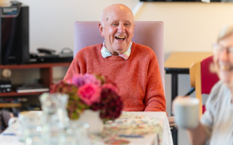 Assisted Living tenant smiling